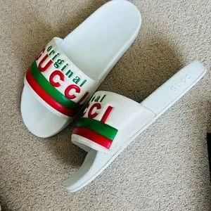 Gucci Original slides NWT Authentic GUCCI Kids Original Gucci White Logo Slides Shoes  main image 3